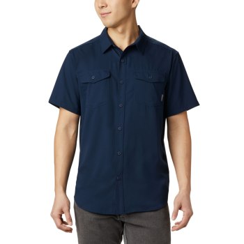 Columbia Overhemd Heren, Utilizer II Solid Short Sleeve Donkerblauw, 56PTXFNBY